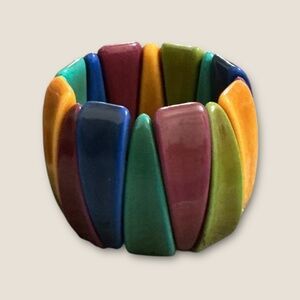Vintage Colorful Wide Bracelet